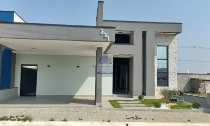 Residência de alto padrão à venda em condomínio exclusivo em Tremembé-SP: 3 quartos, 2 suítes, 2 salas, 2 vagas - 180m².