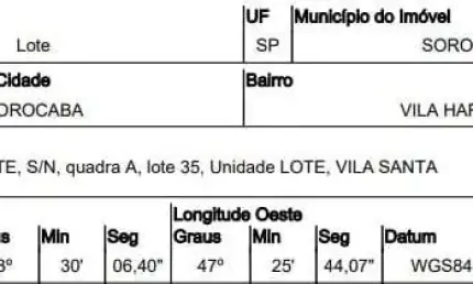Terreno à venda na Rua Jorge Caracante, Vila Haro, Sorocaba