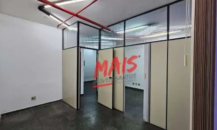 Sala para alugar em avenida movimentada, 55 m² - vila matias - santos/sp