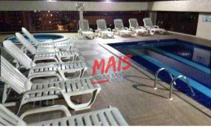 Flat com serviço de quarto, à venda, 64m² de área total - Centro - São Vicente/SP