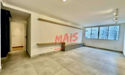 Prédio em frente a praia, apartamento com 3 quartos, 127 m² - venda ou locação - Gonzaga - Santos/SP