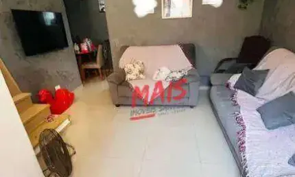Sobrado com 2 dormitórios à venda, 90 m²  - macuco - santos/sp