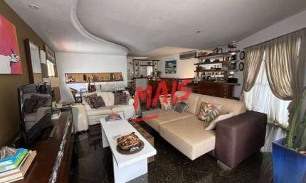 Sobreposta Alta, ampla: 158m2 de área útil,, 2 garagens! em Santos, SP