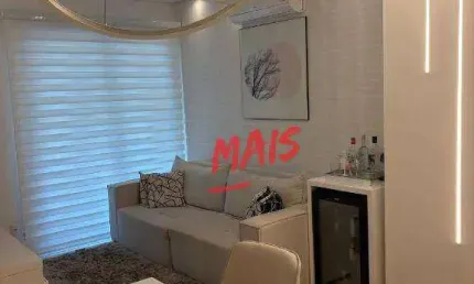 Apartamento com 1 dormitório à venda, 54 m² - Pompéia - Santos/SP