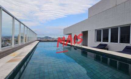 Apartamento com lazer e varanda gourmet, 1 suíte para alugar, 60 m² - Boqueirão - Santos/SP