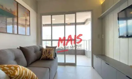 NOVO! mobiliado, com lazer, 1 quarto para alugar, 61 m² - Boqueirão - Santos/SP