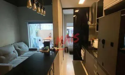 Apartamento com 2 dormitórios à venda, 62 m²- marapé - santos/sp