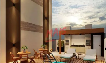 Apartamento com 2 dormitórios à venda, 50 m² - macuco - santos/sp