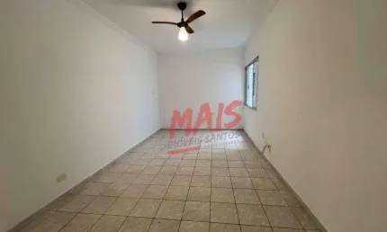 Apartamento com 1 dormitório para alugar, 52 m²  - Aparecida - Santos/SP