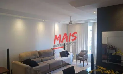 Apartamento com 3 dormitórios à venda, 140 m²  - ponta da praia - santos/sp