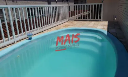 -sobreposta alta duplex, com piscina e 4 suítes, 240 m² - pompéia - santos/sp