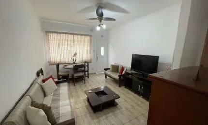 Apartamento com 2 dormitórios (1 suíte), térreo, à venda, 58 m² - boqueirão - santos/sp