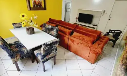 Apartamento com 2 dormitórios para alugar, 96 m², mobiliado com vista mar - Gonzaga, Santos/SP