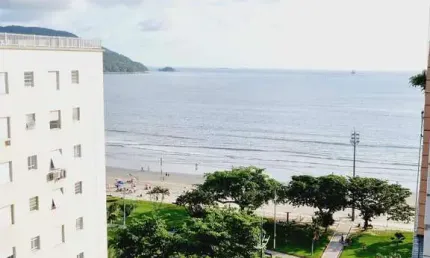 Venda | apartamento reformado de 1 dormitório | vista mar | embaré | santos