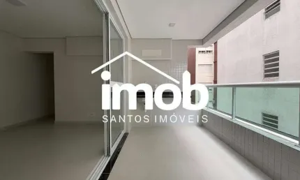 Apartamento novo com 2 dormitórios, 2 suíte, 1 vaga demarcada, no quarteirão da praia do embaré em santos/sp