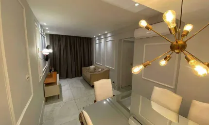 Apartamento 2 dormitórios 2 suites 1 vaga garagem bairro marapé santos