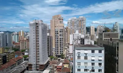 Apartamento 2 dormitórios 1 suíte varanda com vista livre 1 vaga gonzaga