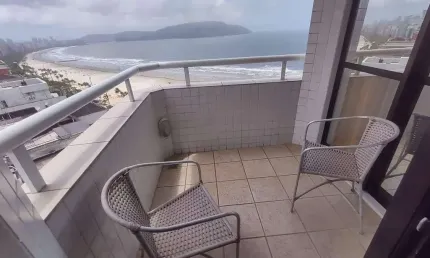 FLAT 1 DORMITÓRIO COM VISTA PARA O MAR 1 VAGA DE GARAGEM LAZER NA COBERTURA