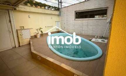 Casa Térrea com 3 dormitórios na Ponta da Praia em Santos/SP