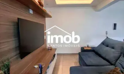 Apartamento de 2 dormitórios à venda, lazer completo, 69 m² - Campo Grande, Santos/SP