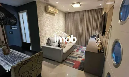 Apartamento com 2 dormitórios no gonzaga em santos/sp