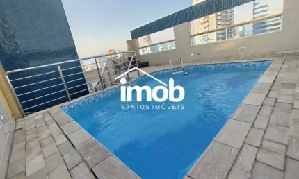 Apartamento de 3 quartos à venda mobiliado, andar alto, próximo à praia, lazer- Gonzaga, Santos/SP