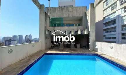 Flat no Gonzaga (Mobiliado), 1 dormitório, 1 Vaga, próximo da praia, 70 m²- Gonzaga - Santos/SP