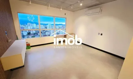 Venda - apartamento 1 dormitório - vista livre com lazer - embaré - santos
