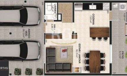 Casa Condominio para Venda - 133.92m², 4 dormitórios, sendo 2 suites, 2 vagas -