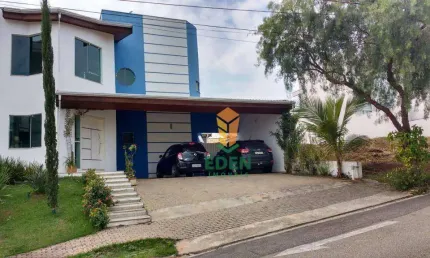 Casa com 3 quartos, sendo 2 suítes, garagem para 4 carros, à venda no condomínio golden park residence, sorocaba/sp