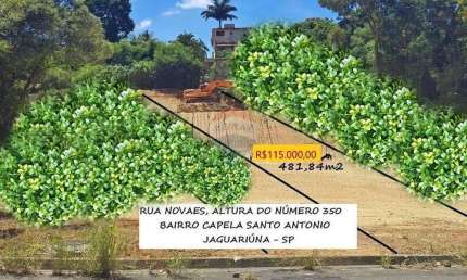 TERRENO 481,84m2 R$101.000,00 - BAIRRO: CAPELAS DE SANTO ANTÔNIO (DIVISA COM O PQ. FLORIANÓPOLIS) - CIDADE: JAGUARIÚNA - ESTADO: SP