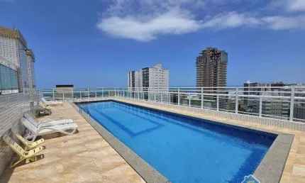 Apartamento VISTA MAR com 2 quartos no Caiçara em Praia Grande/SP