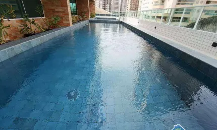 Apartamento com 2 quartos para  venda aviação em praia grande/sp