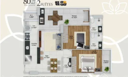 Apartamento com 2 quartos à venda na vila guilhermina praia grande/sp