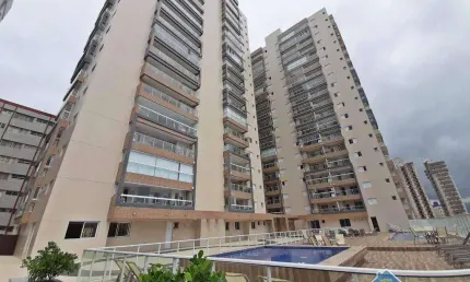 Apartamento em praia grande mobiliado 1 suíte lazer completo