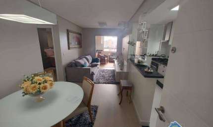 Apartamento PORTEIRA FECHADA com 1 Quarto na Tupi em Praia Grande/SP
