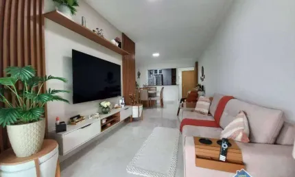 Apartamento SEMI MOBILIADO com 3 Quartos no Caiçara em Praia Grande/SP