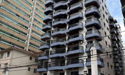 Apartamento com 1 quarto vila guilhermina na praia grande/sp