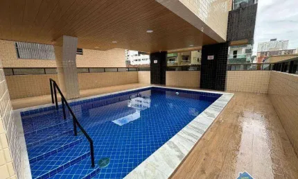Apartamento com 2 quartos canto do forte na praia grande/sp