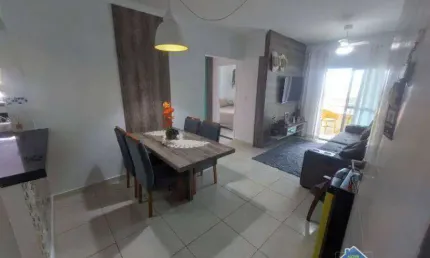 Apartamento com 2 quartos na praia do caiçara em praia grande/sp