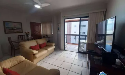 Apartamento vista mar com 2 quartos na vila guilhermina em praia grande/sp