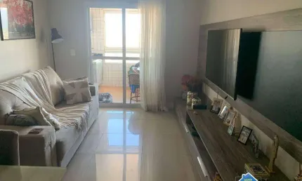 Apartamento à venda no bairro Guilhermina, Praia Grande – 2 quartos, 1 suíte, varanda e lazer completo