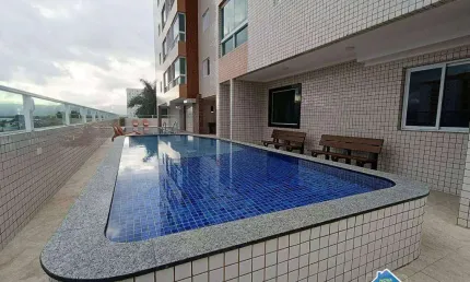 Apartamento vista mar com 2 quartos na vila guilhermina em praia grande/sp