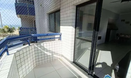 Apartamento vista mar com 2 quartos na vila guilhermina em praia grande/sp