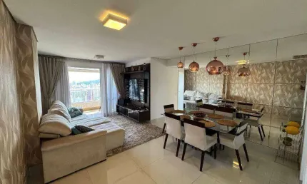 Apartamento mobiliado alto padrão com 2 suítes lazer completo no canto do forte
