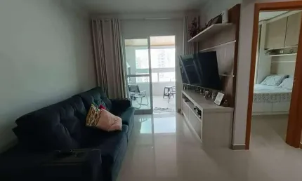 Apartamento mobiliado com 2 quartos na aviação em praia grande/sp