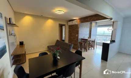 Apartamento vista mar com 2 quartos no maracanã em praia grande/sp