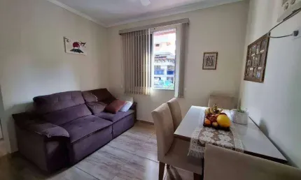 Apartamento mobiliado com 1 quarto à venda no bairro guilhermina – praia grande