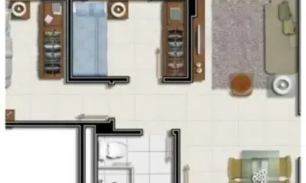 Apartamento para Venda - 63.21m², 3 dormitórios, 1 vaga - Santa Tereza