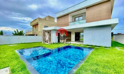 Incrível MANSÃO no ALPHAVILLE CEARÁ 2 com 320M² sendo 04 SUÍTES e 04 VAGAS | Cidade Alpha, Eusébio-CE